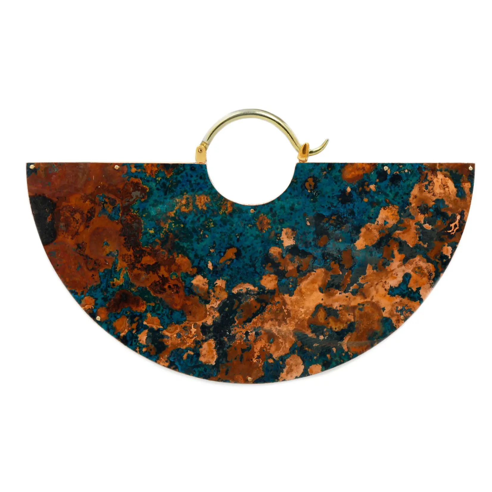 Quetzalli jewelry Queztalli copper "Equinox" hanging design with titanium clasp