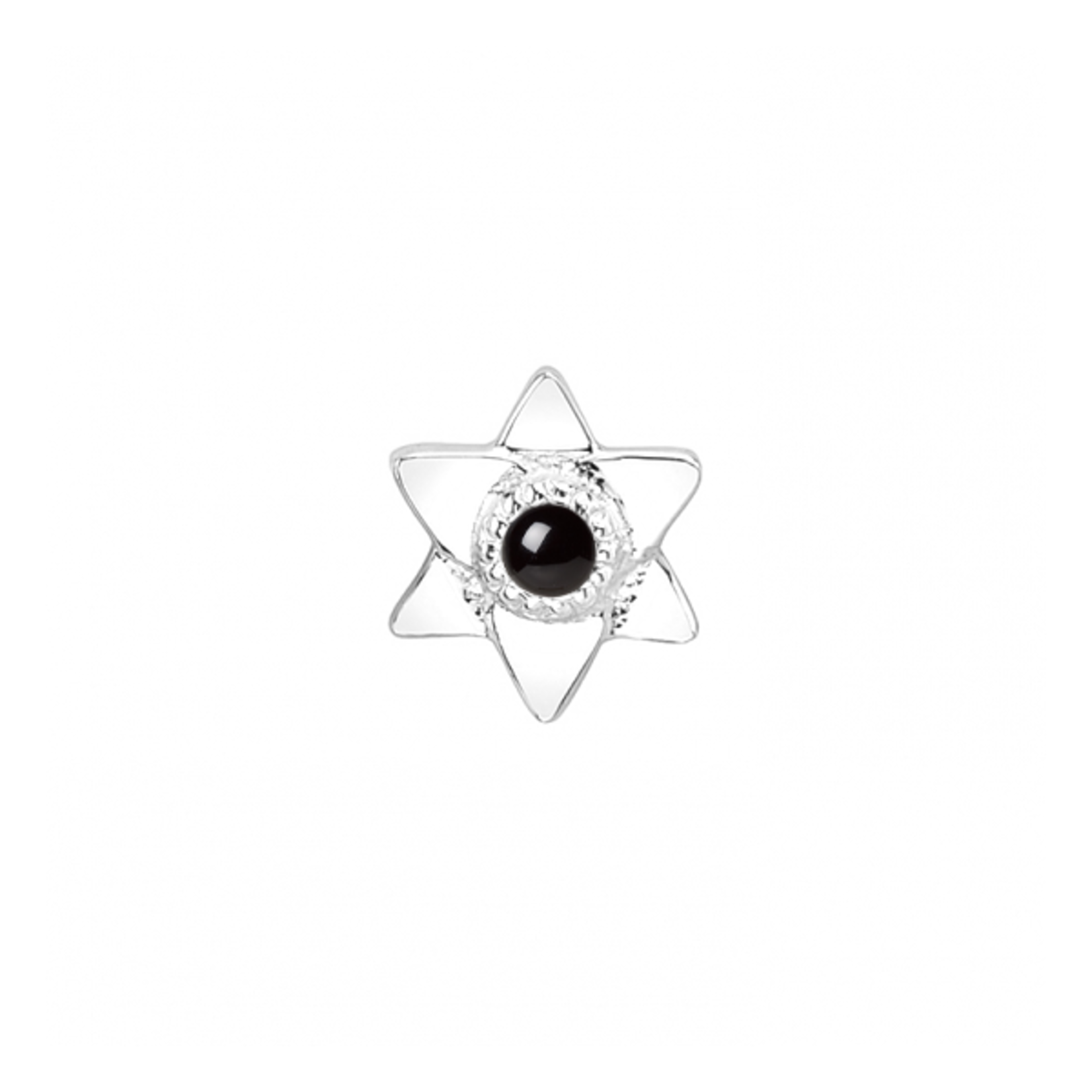 BVLA BVLA white gold "Lotus" threaded end with 1.5 black onyx