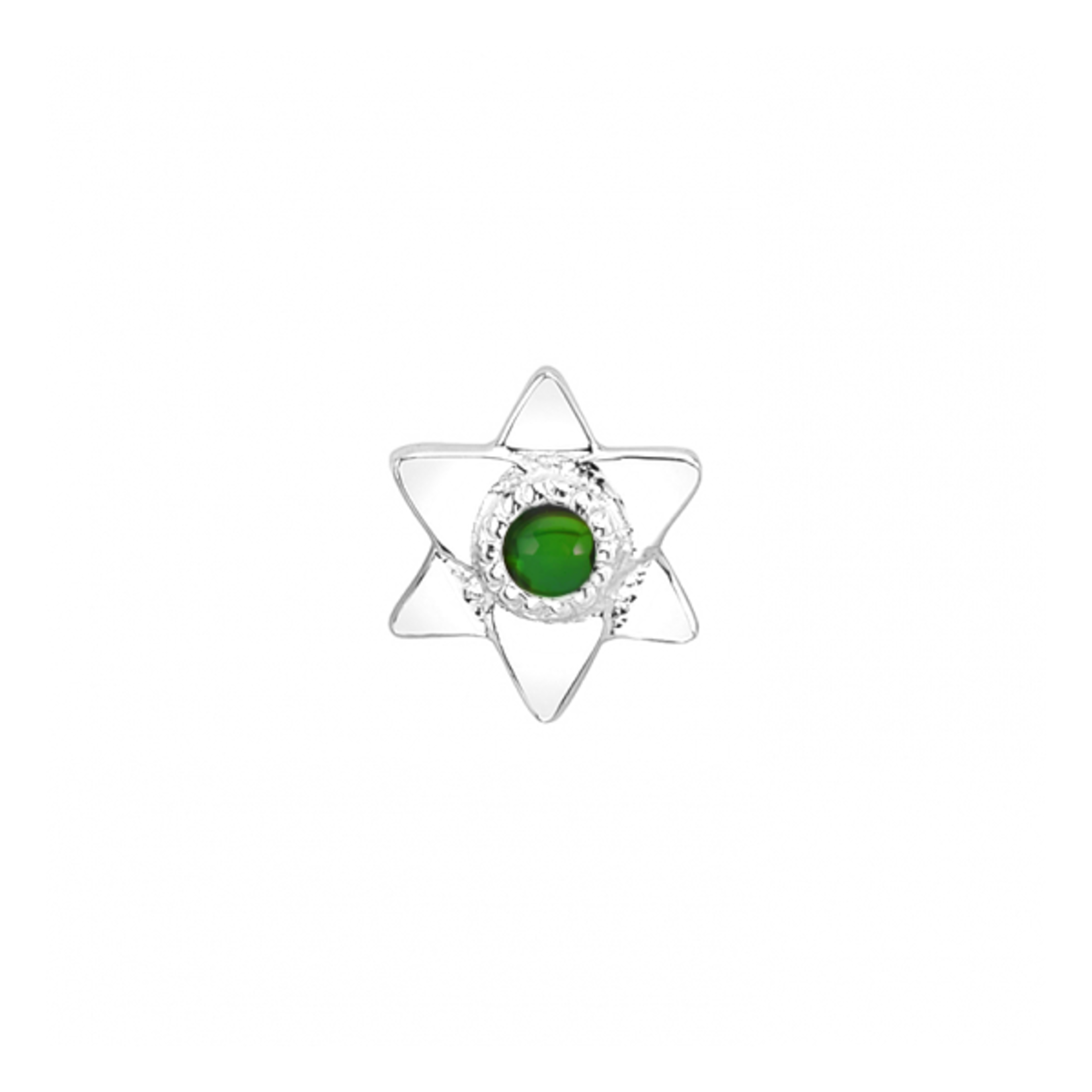 BVLA BVLA white gold "Lotus" threaded end with 1.5 green tourmaline
