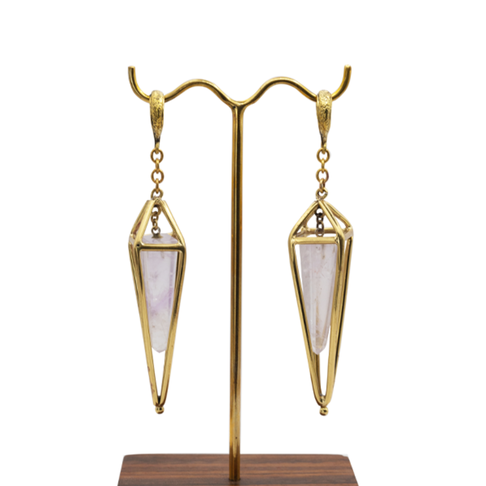 Safe Product brass hanging design with amethyst