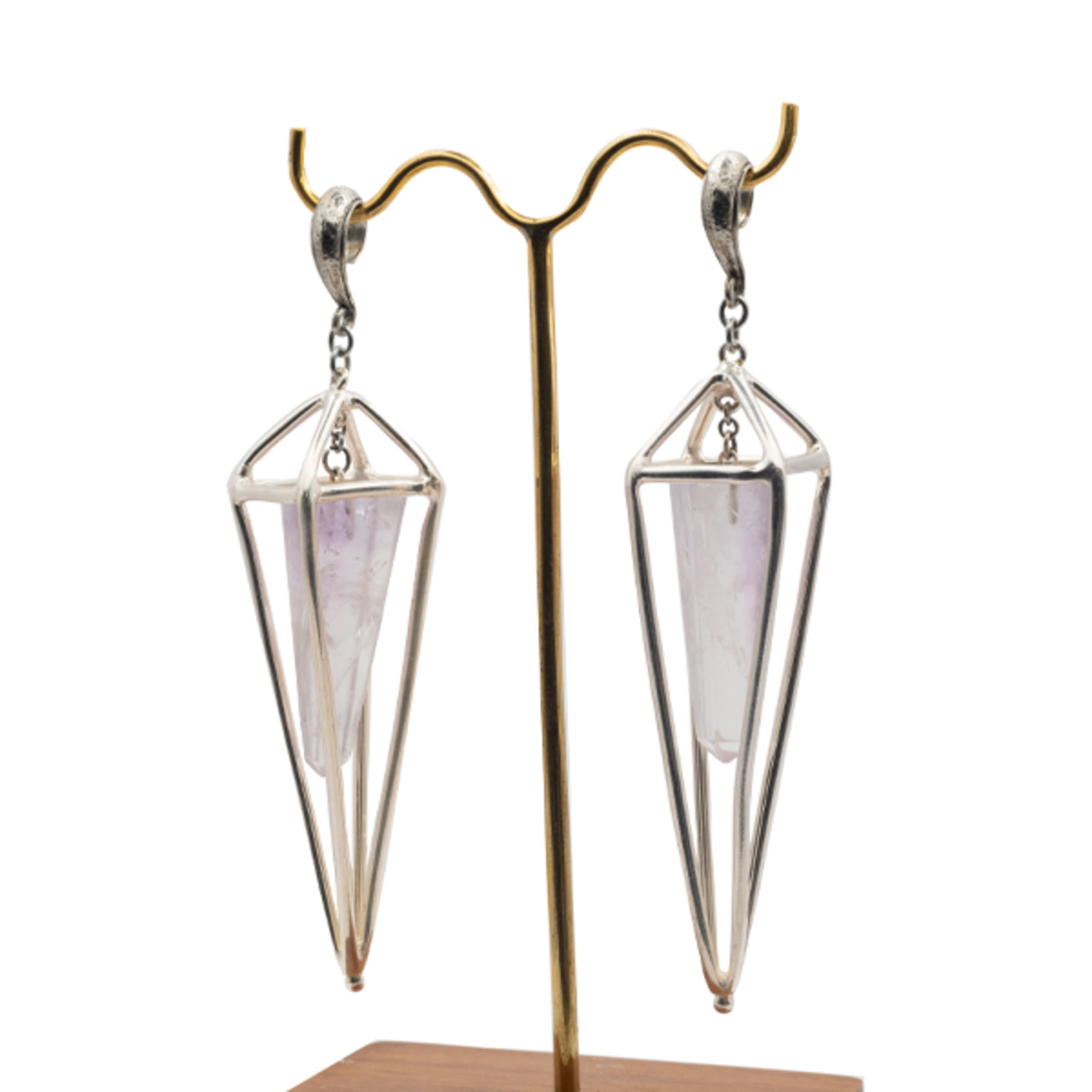 Safe Product brass hanging design with amethyst
