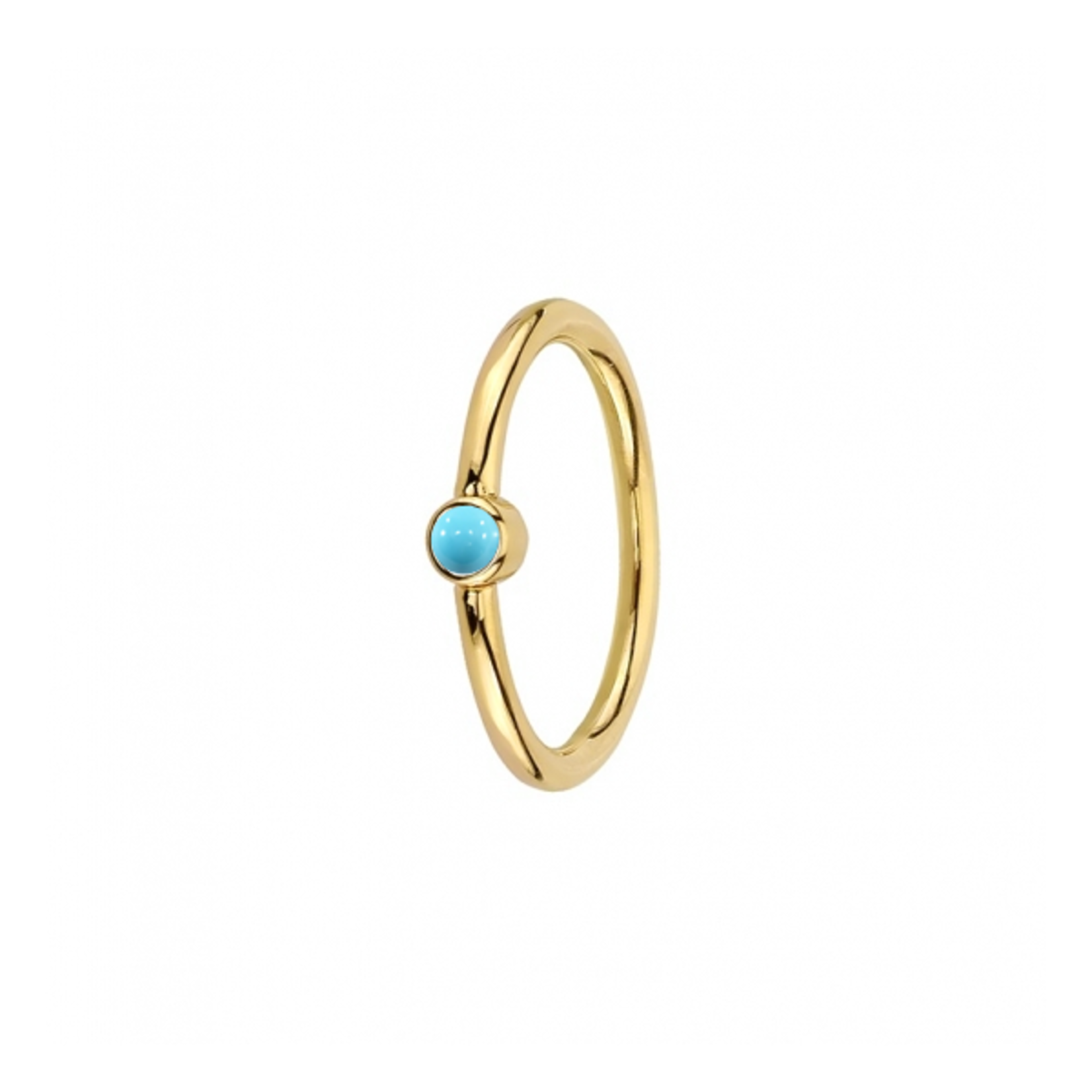 BVLA BVLA 18g fixed bezel with 2.0 turquoise cabochon