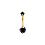 BVLA BVLA Prong Navel Curve with Faceted Onyx