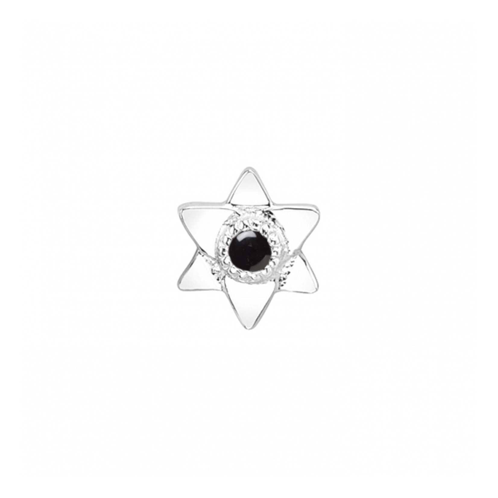 BVLA BVLA white gold "Lotus" threaded end with 1.5 black onyx