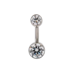 LeRoi Leroi Titanium Double Stone Navel Curve