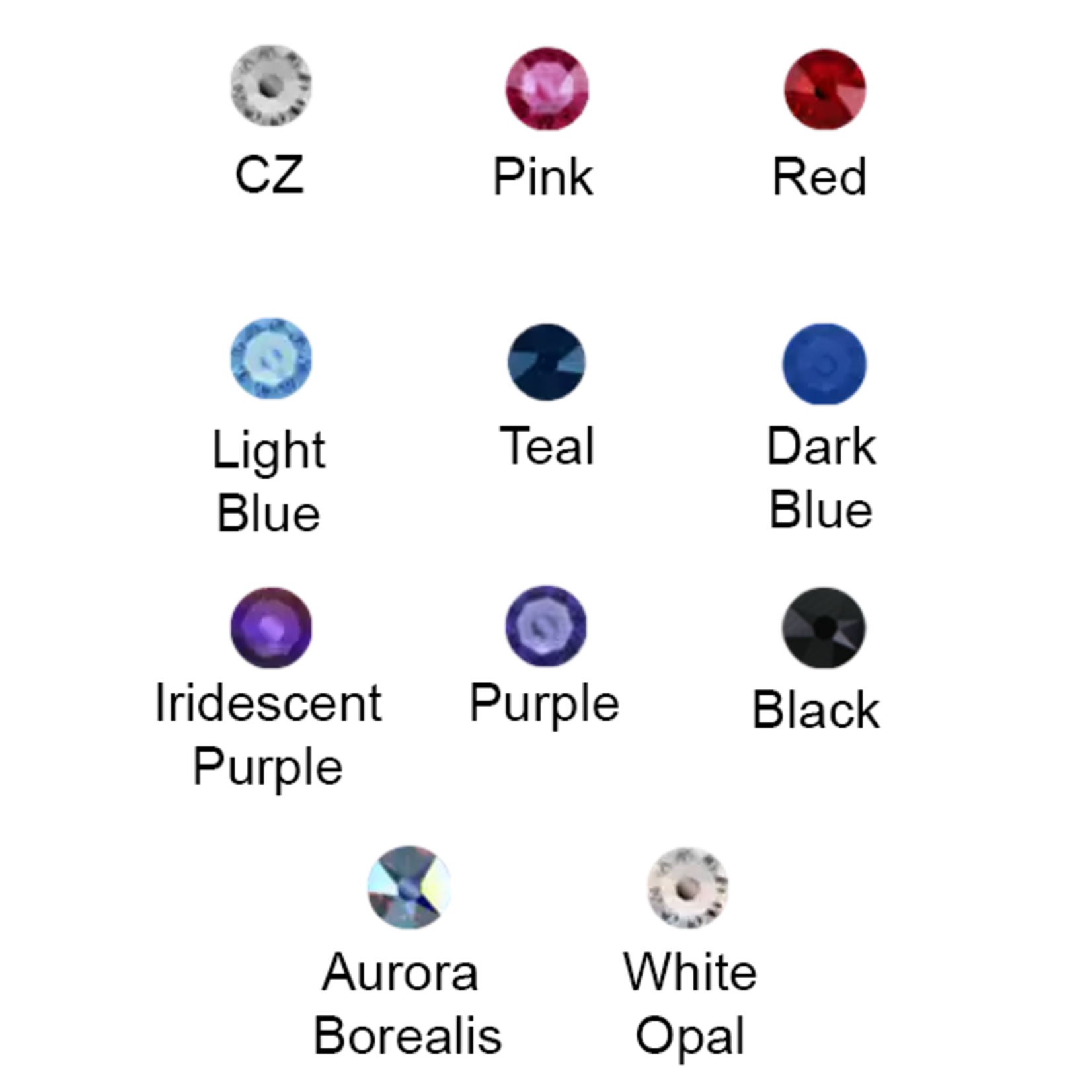 LeRoi LeRoi 14g titanium flat gem bezel