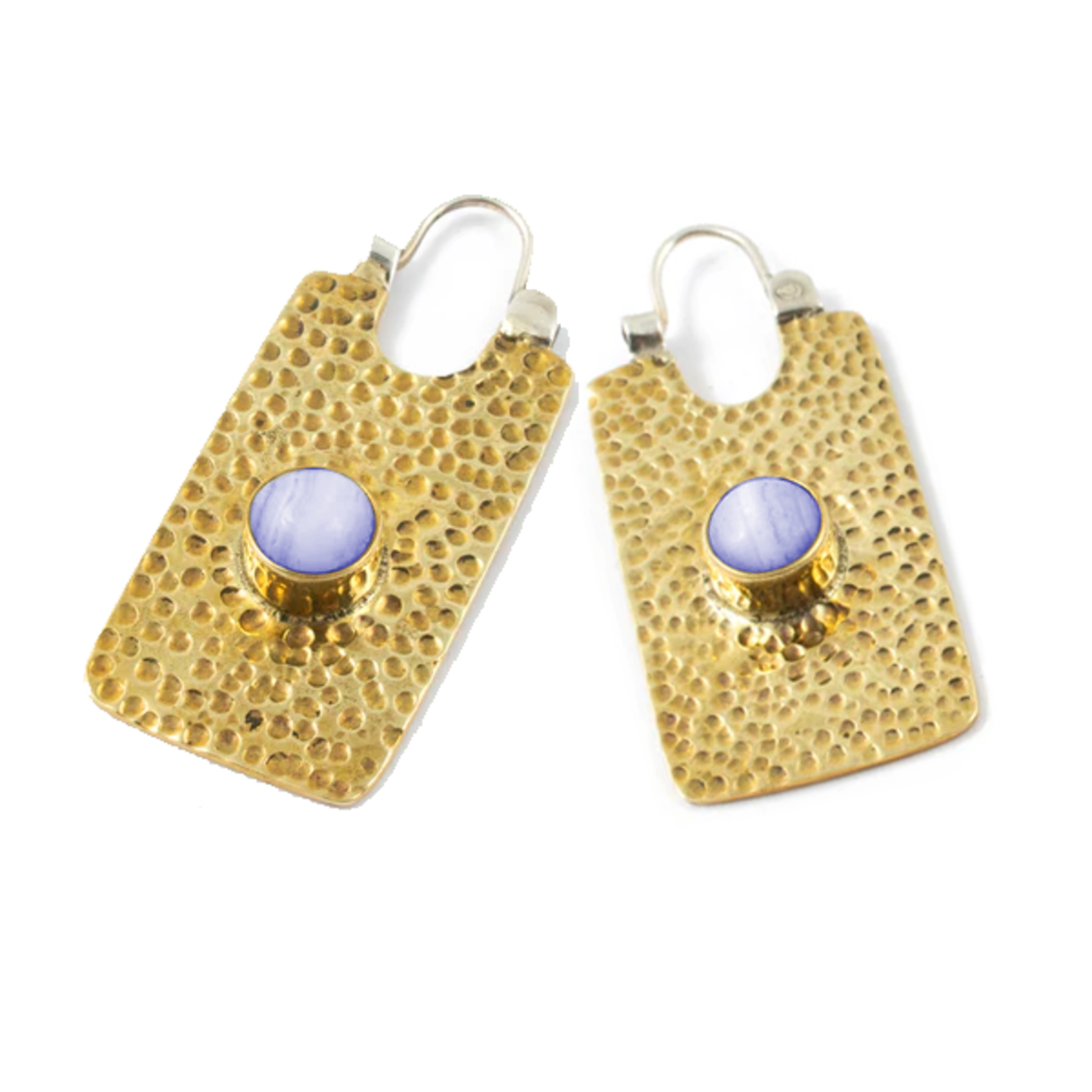 Oracle Oracle brass Kawaii hanging design with blue lace agate