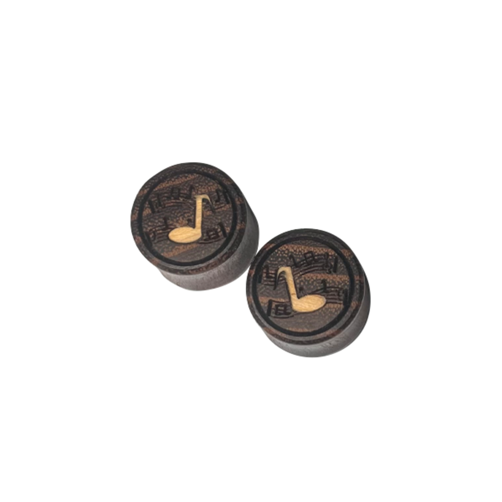 Modifika wood double flared etched plugs.