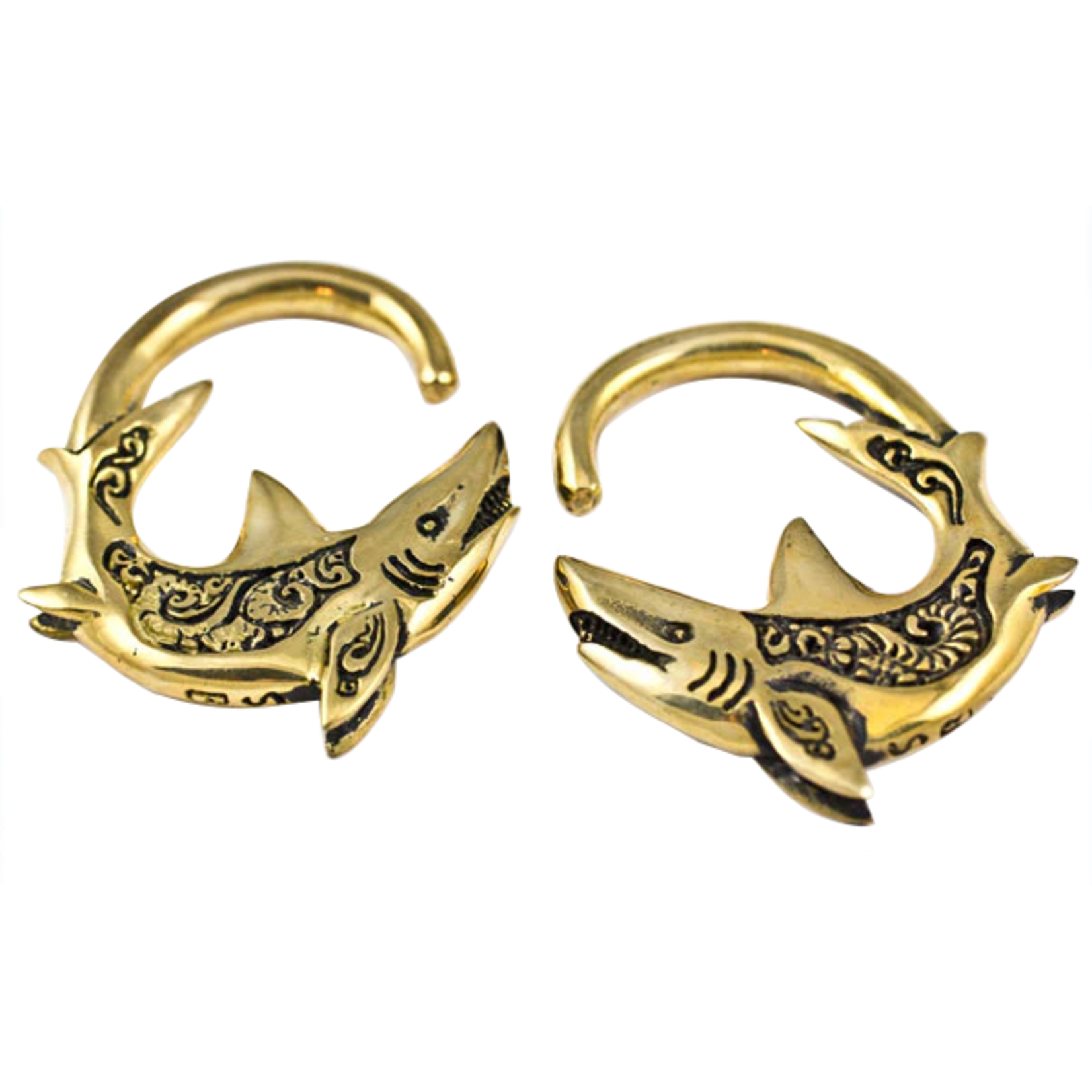 Oracle Oracle brass Once bitten shark hanging design