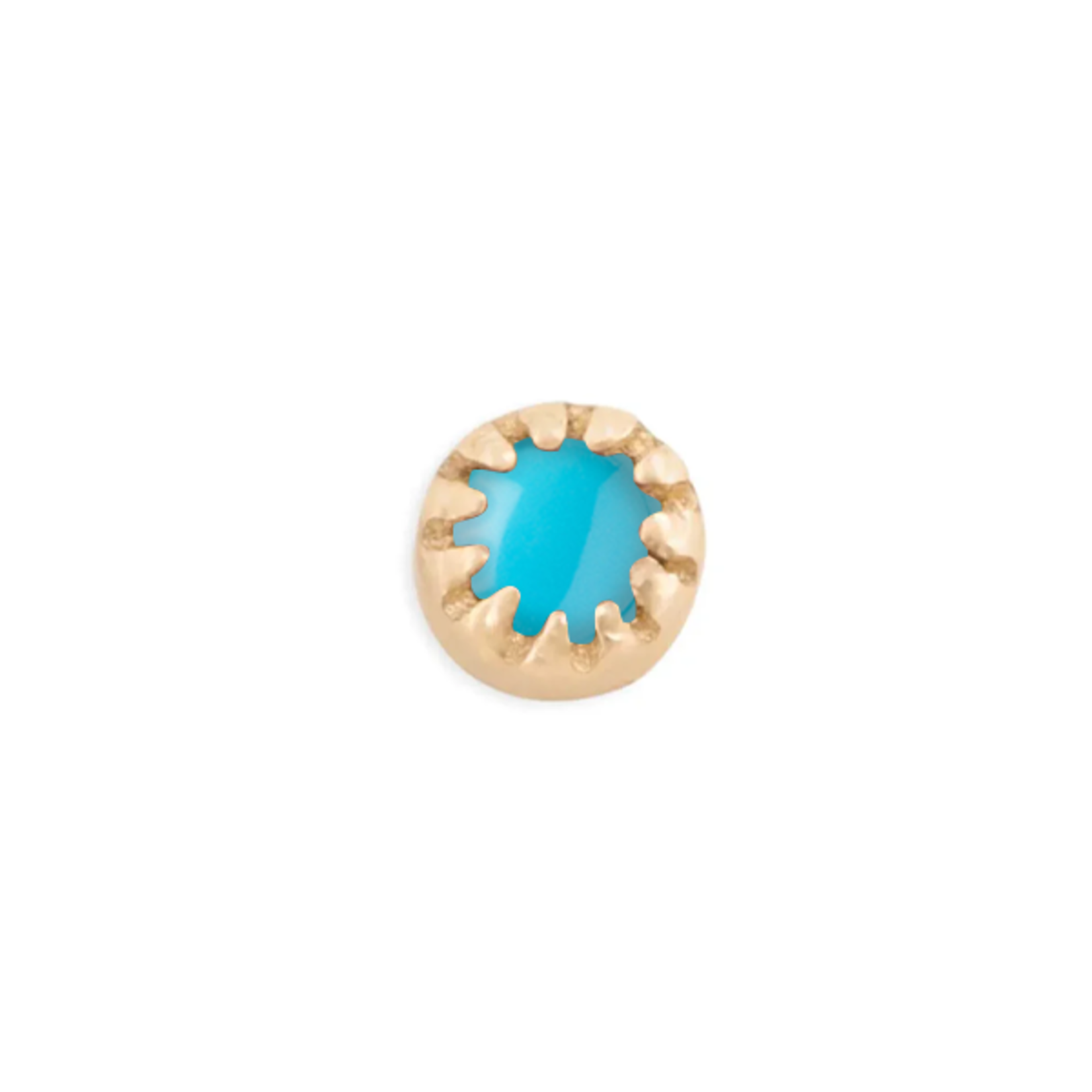 Tawapa Tawapa scalloped gem setting press fit end with turquoise