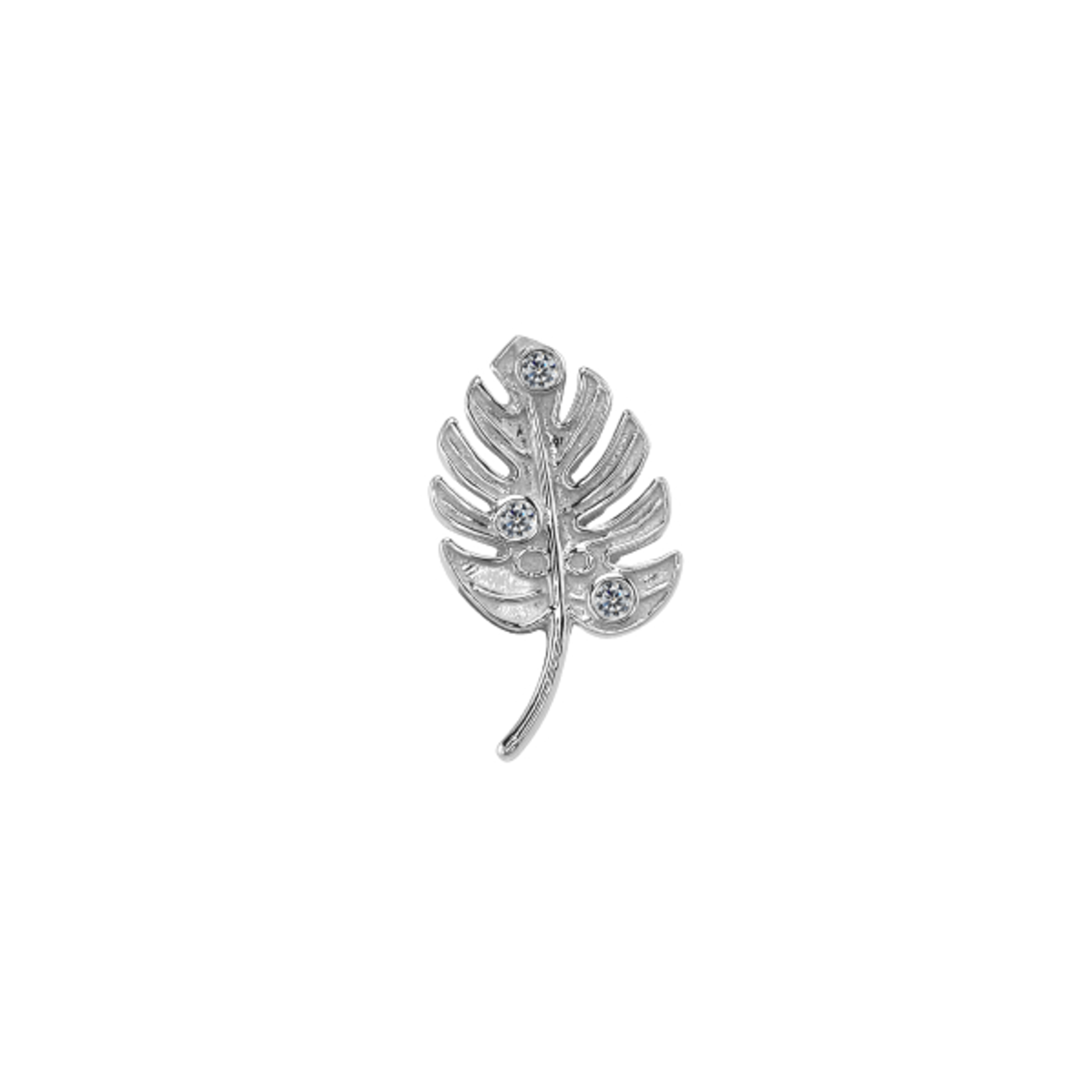 BVLA BVLA 13x7.5 "Misty Monstera" threaded end with 3x 1.0 VS1 diamonds