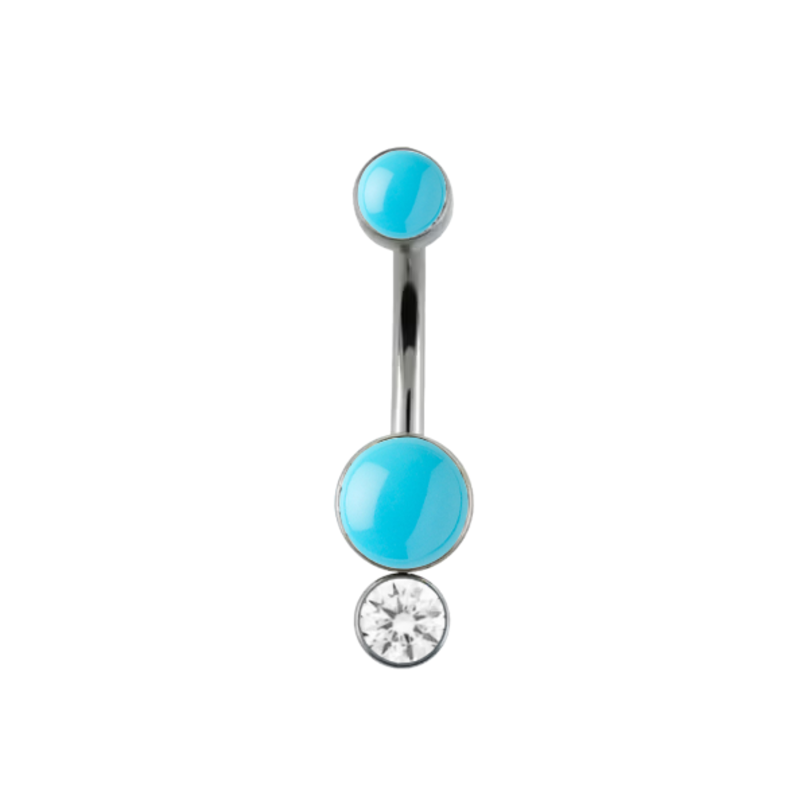 LeRoi Leroi titanium 14g 7/16 "Bijoux" navel curve.