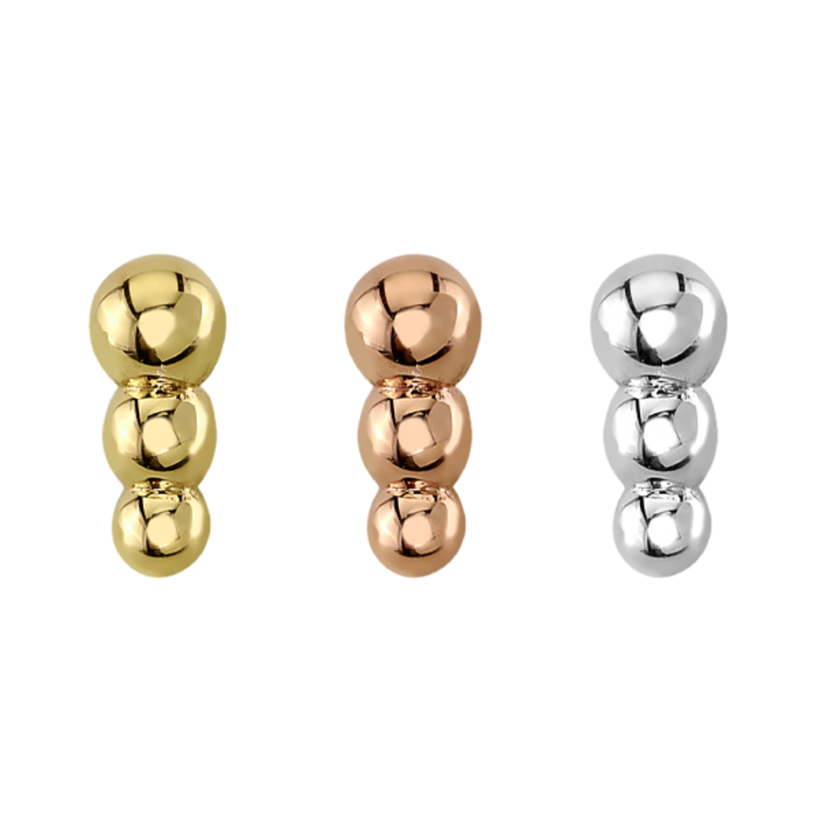BVLA BVLA "Alba" graduating 3 bead cluster press fit end