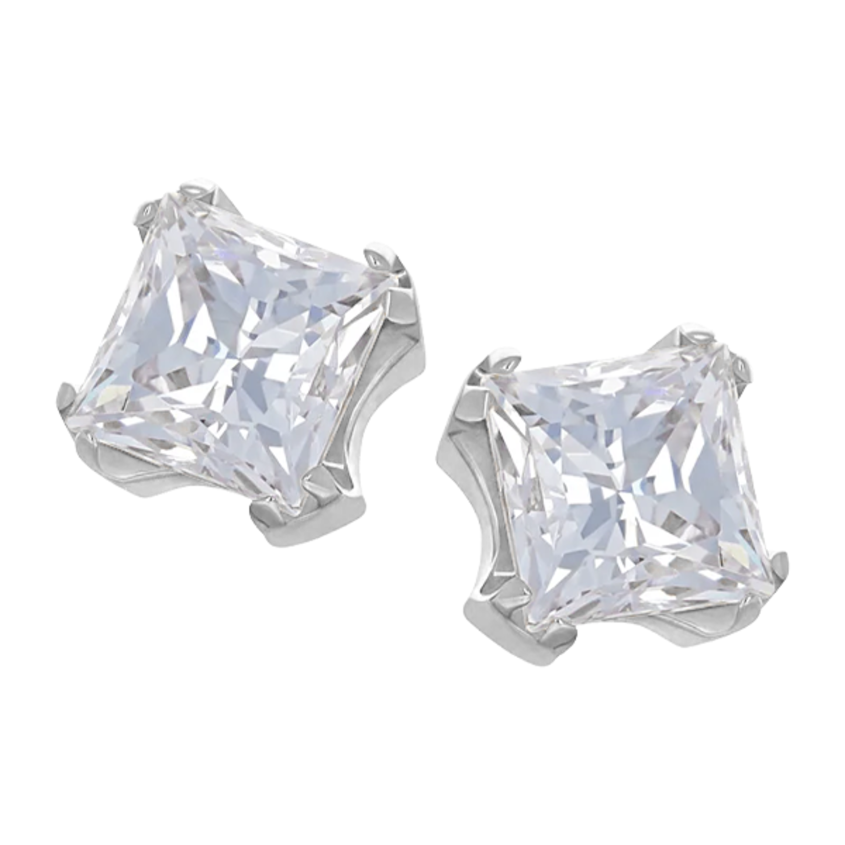 Anatometal Anatometal gold press-fit end with princess cut CZ