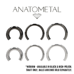 Anatometal Anatometal 16g Niobium Circular Barbell Shaft