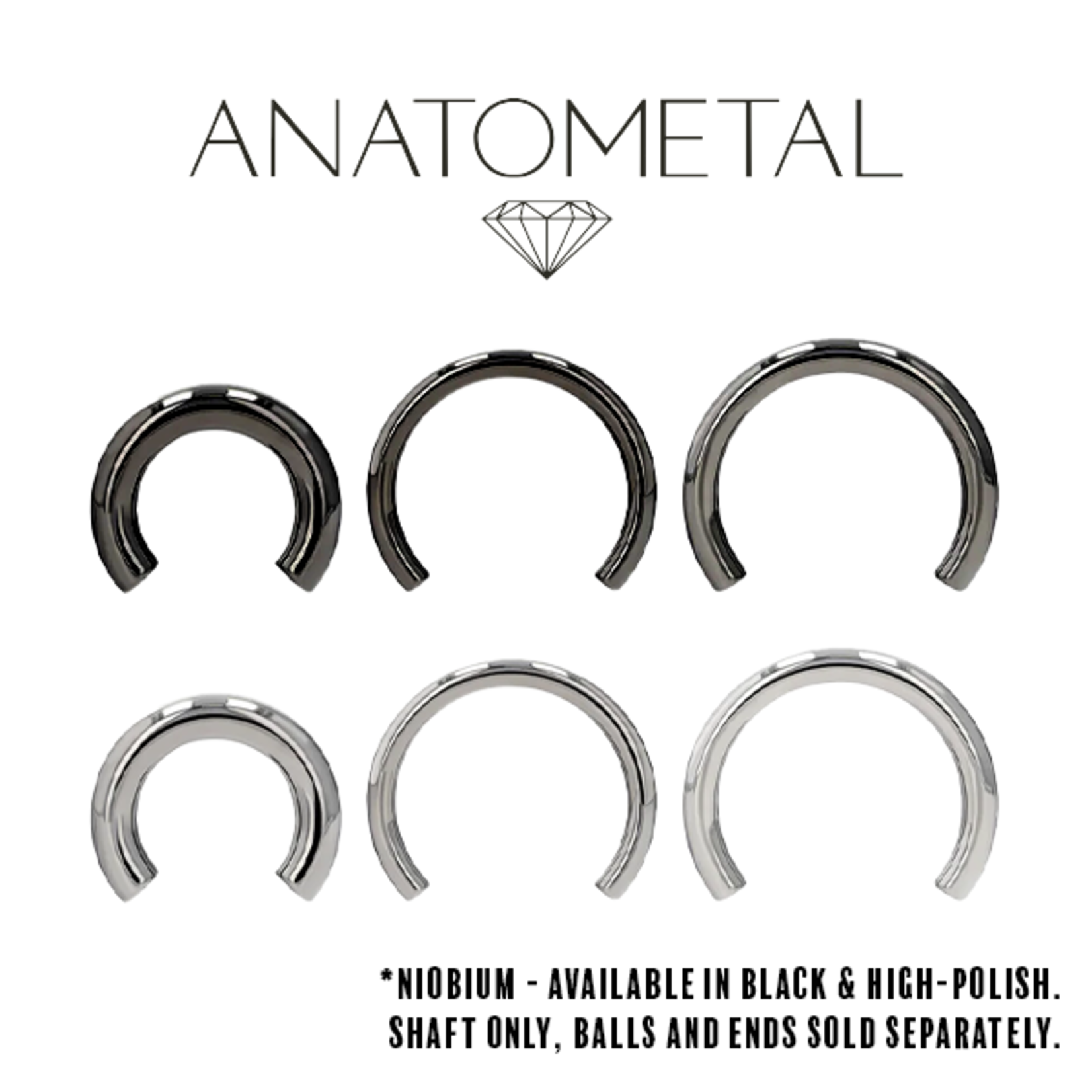 Anatometal Anatometal 16g niobium circular barbell shaft