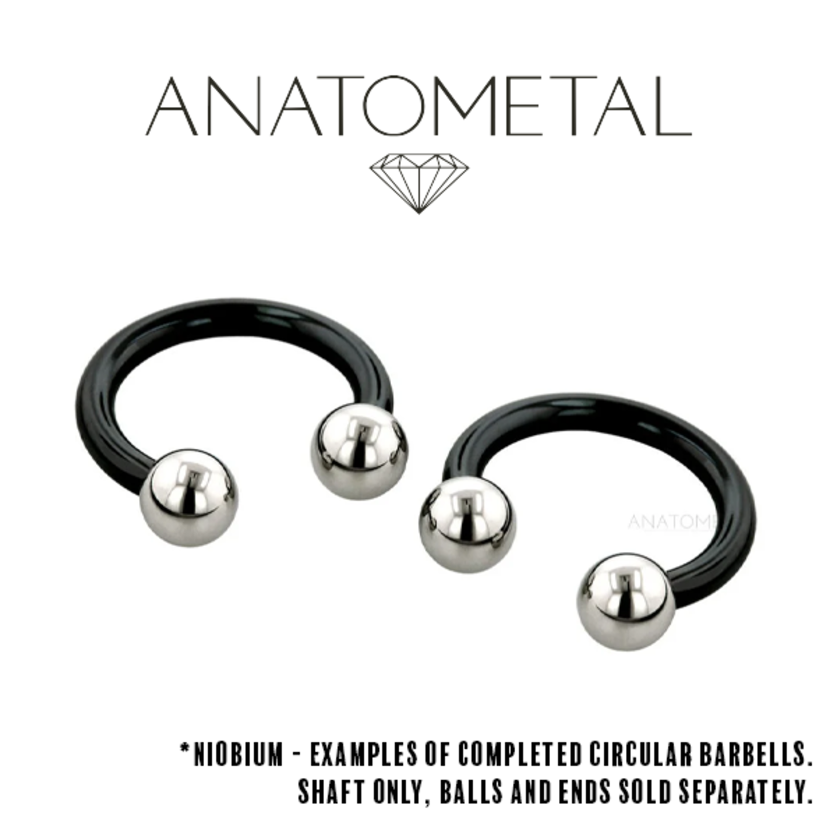 Anatometal Anatometal 16g niobium circular barbell shaft