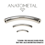 Anatometal Anatometal 0g Titanium Curved Barbell Shaft