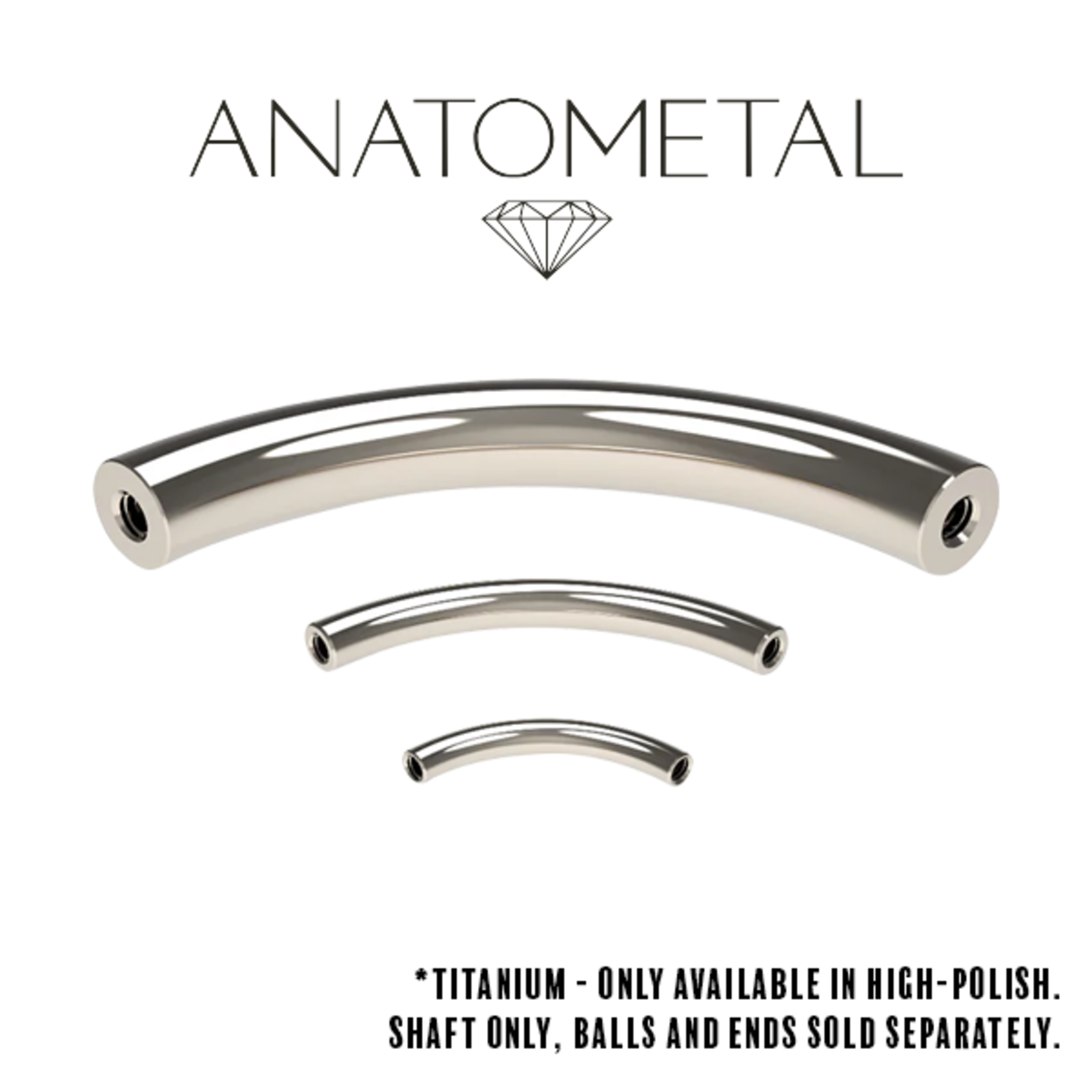 Anatometal Anatometal 0g titanium curved barbell shaft
