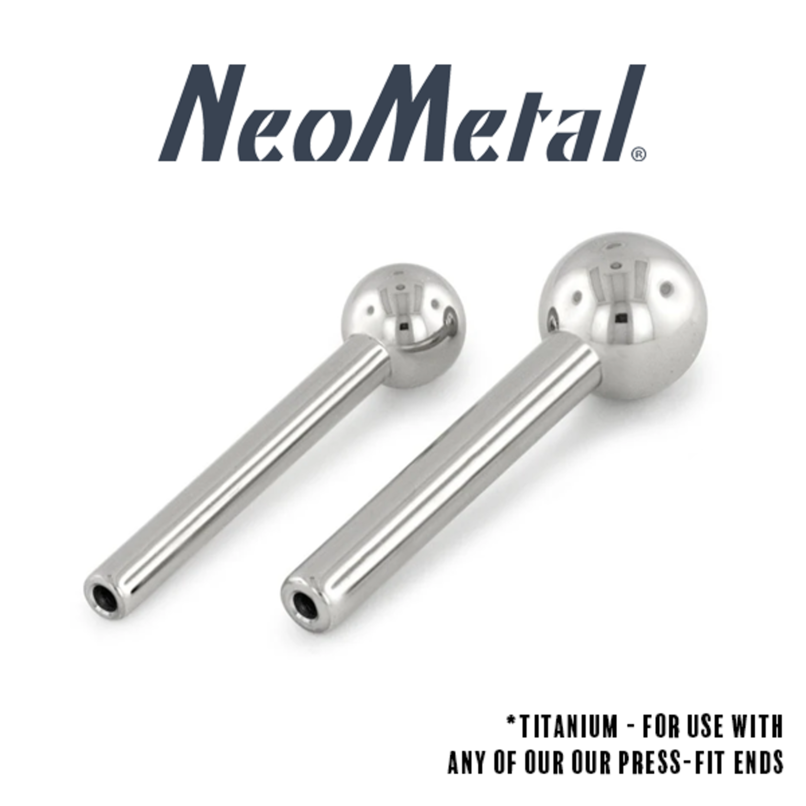 Neometal Neometal 16g titanium universal press fit barbell shaft