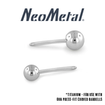 Neometal Neometal 18g Titanium Press-fit Curved Barbell Ball
