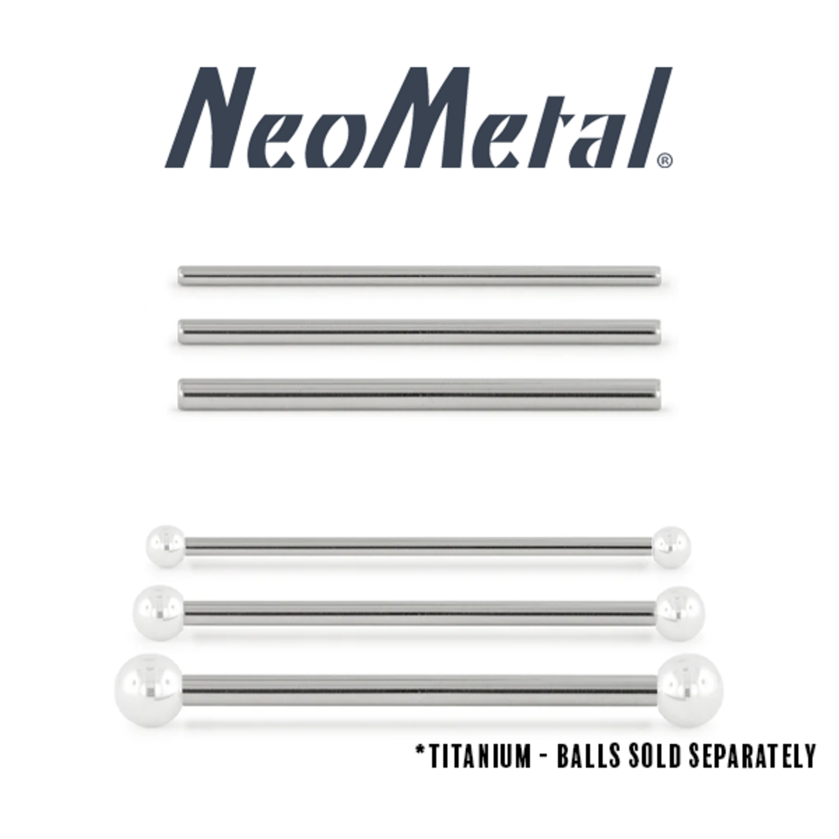 Neometal Neometal 14g ti universal press-fit industrial ear rod shaft