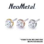 Neometal Neometal Gold Prong-Set CZ Press-Fit End