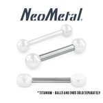 Neometal Neometal 14g Titanium Press Fit Barbell Shaft
