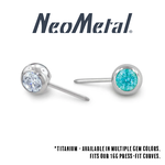 Neometal Neometal 16g Titanium Press-Fit Curved Barbell Gem Ball