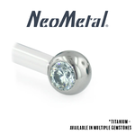 Neometal Neometal 12g Titanium Press-Fit Faceted Gem End