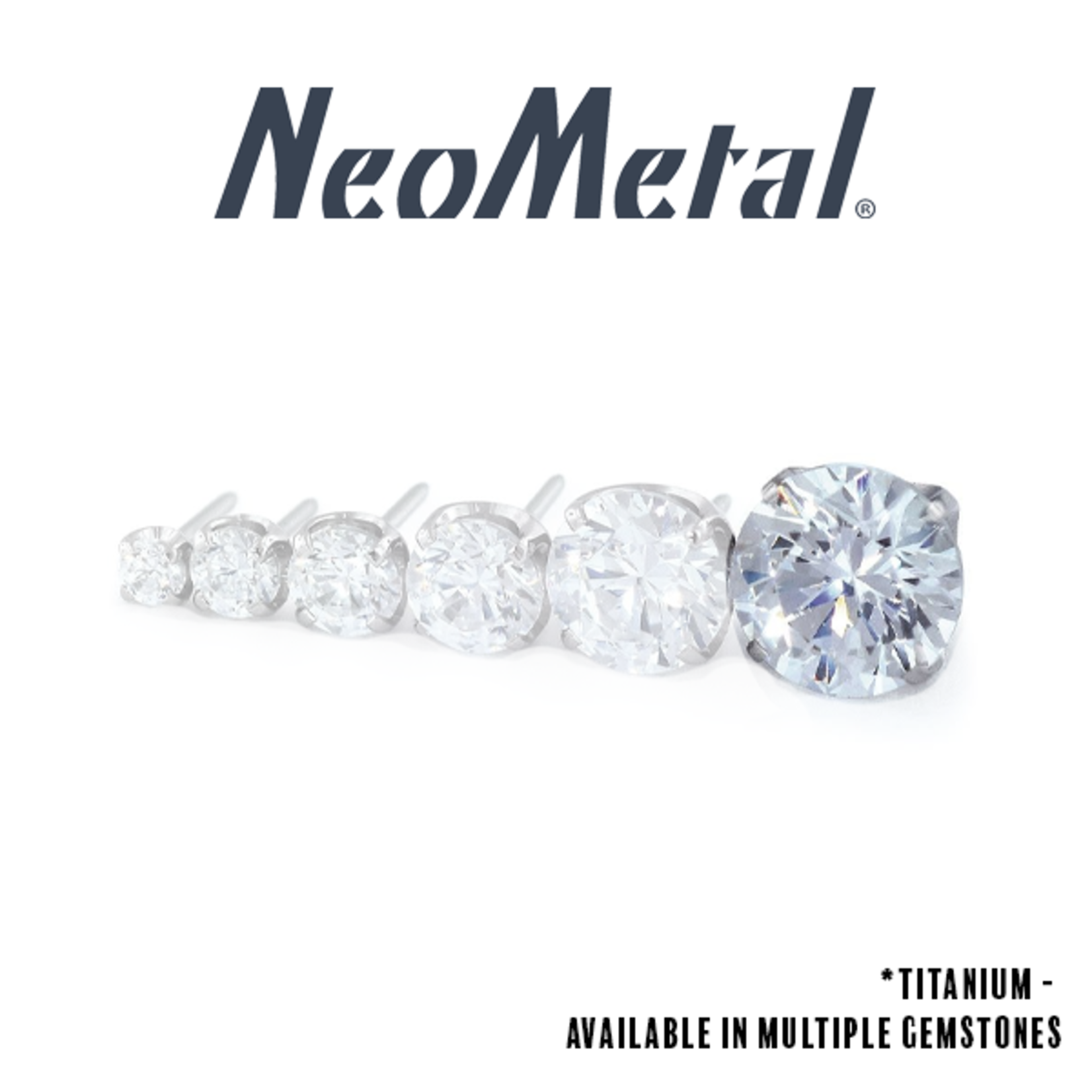Neometal Neometal titanium 5.0mm prong-set gem press-fit end