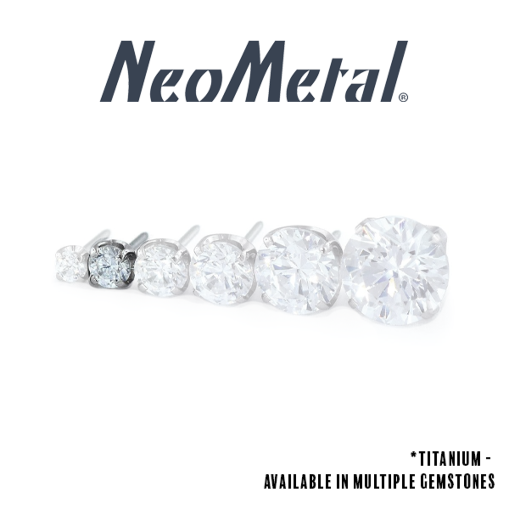 Neometal Neometal titanium 2.0mm prong-set gem press-fit end