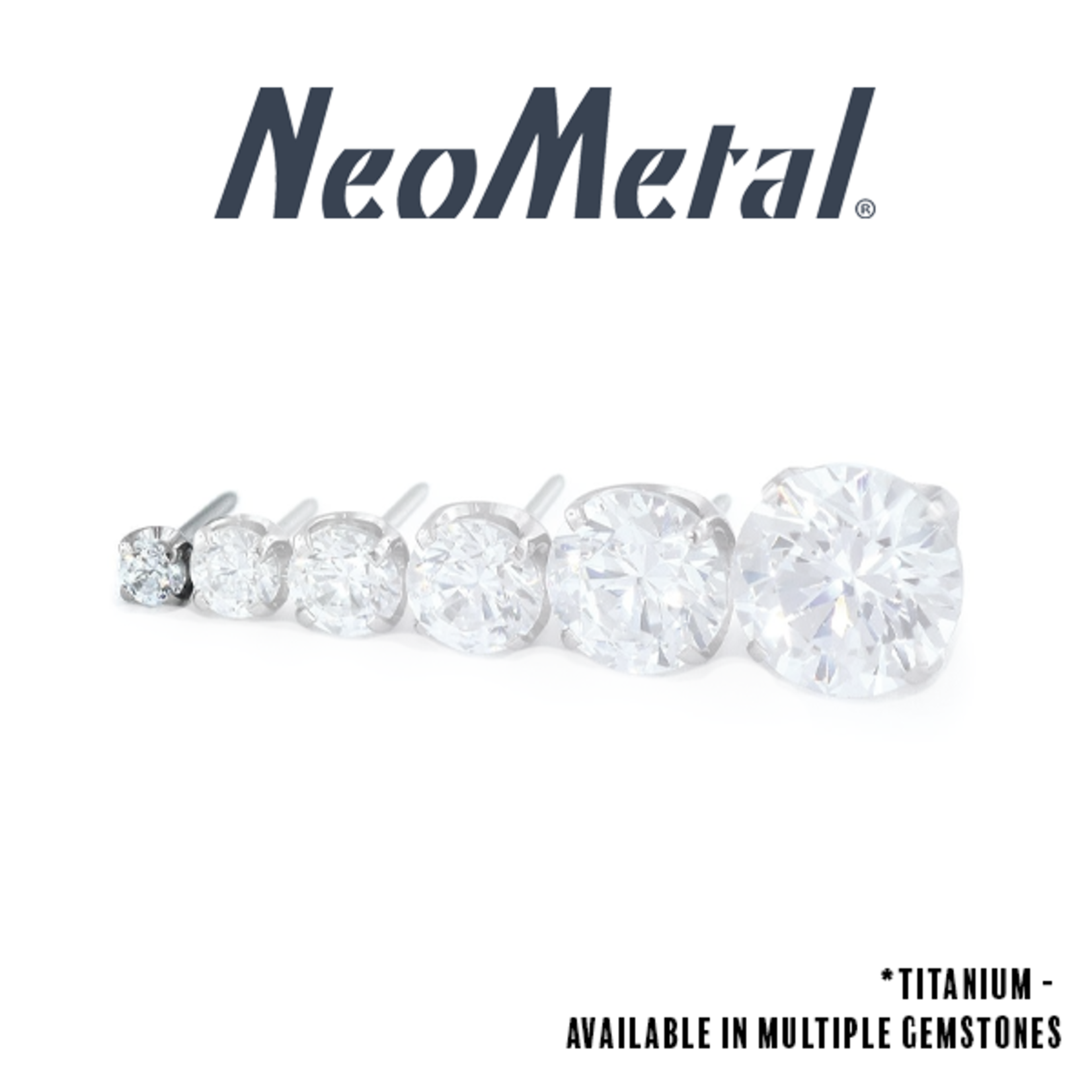 Neometal Neometal titanium 1.5 prong-set gem press-fit end