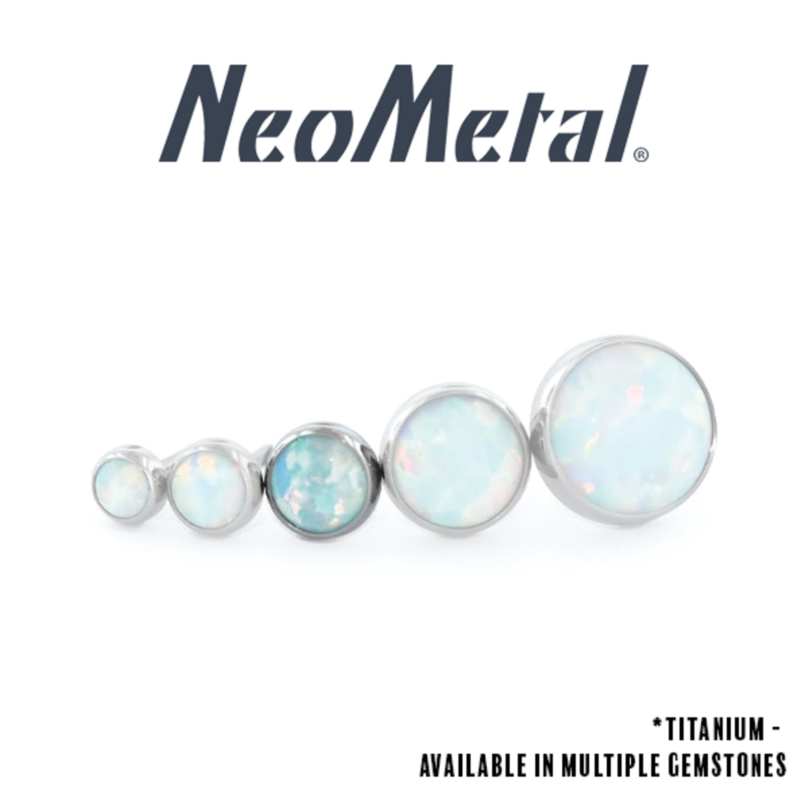 Neometal Neometal Titanium 3.0 bezel-set cabochon press fit end