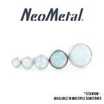 Neometal Neometal Titanium 4.0mm Bezel-Set Cabochon Press-Fit End