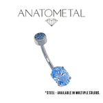 Anatometal Anatometal Steel Navel Curve with Vertical Oval