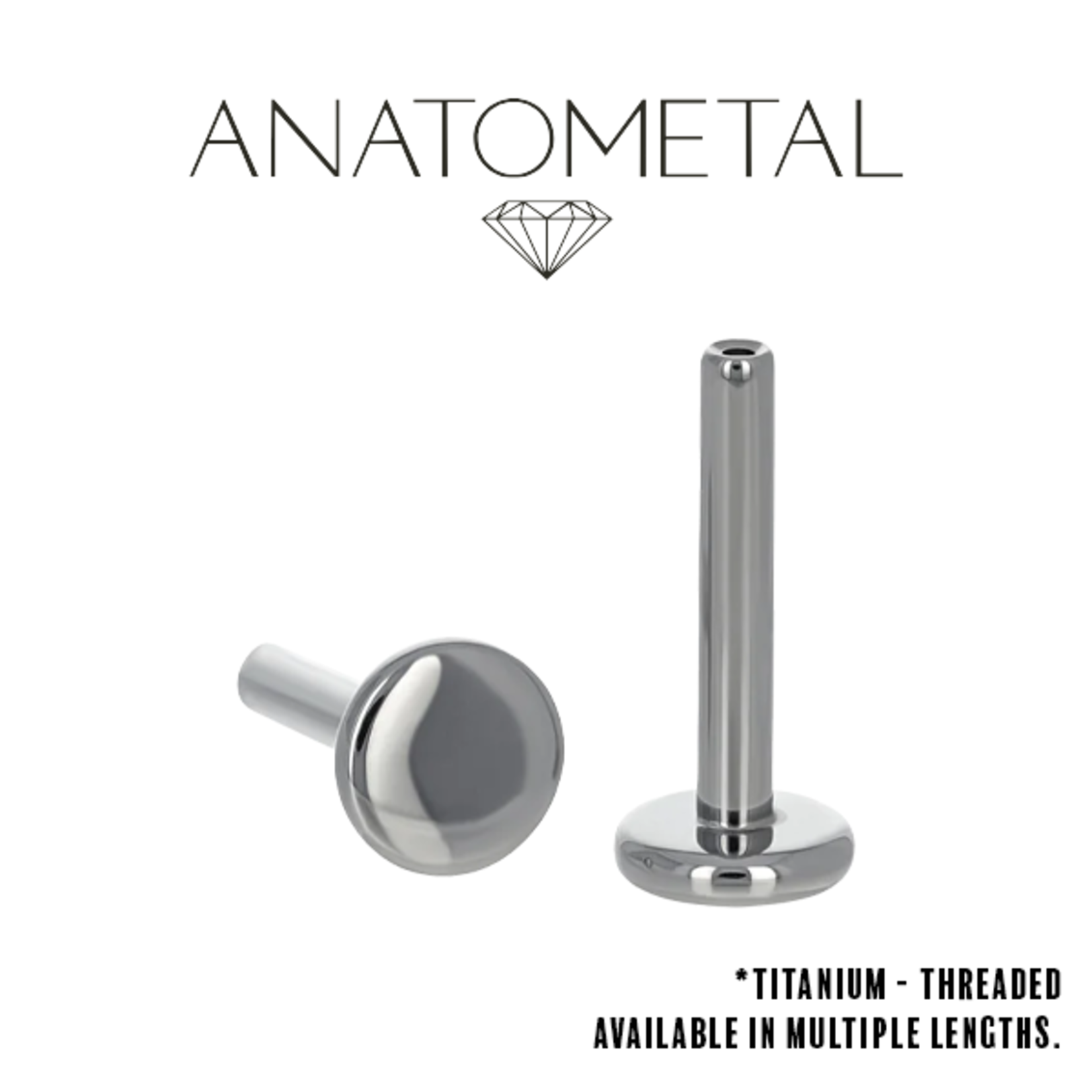 Anatometal 16g Anatometal ti flatback THREADED with fixed 3.0 disk