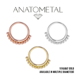 Anatometal Anatometal 16g Gold "Vaughn" Seam Ring