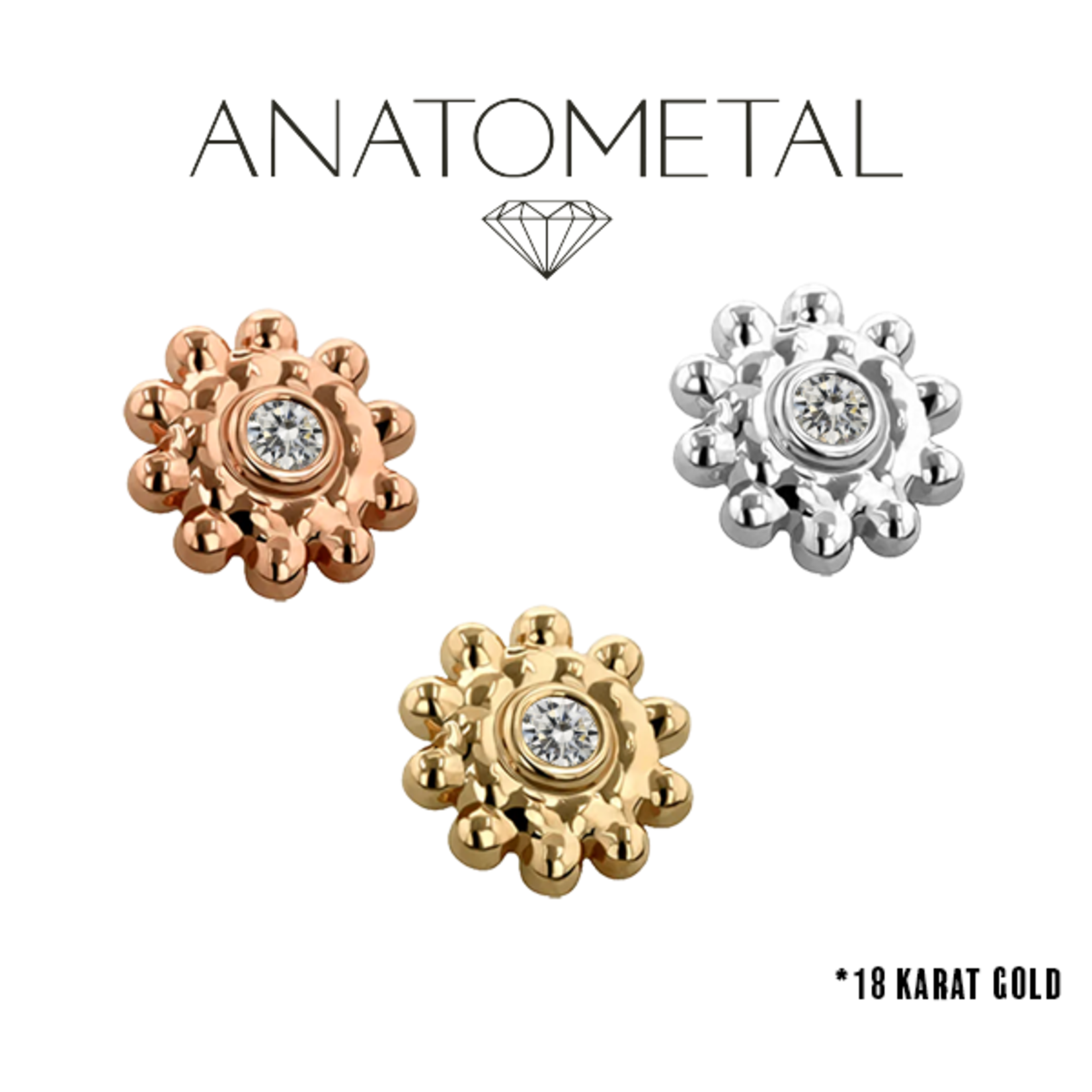 Anatometal Anatometal "Sabrina 10" threaded end with 2.0 bezel gem