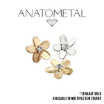 Anatometal Anatometal 14g "Plumeria" Threaded End