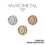 Anatometal Anatometal 16g Hammered Disk Threaded End