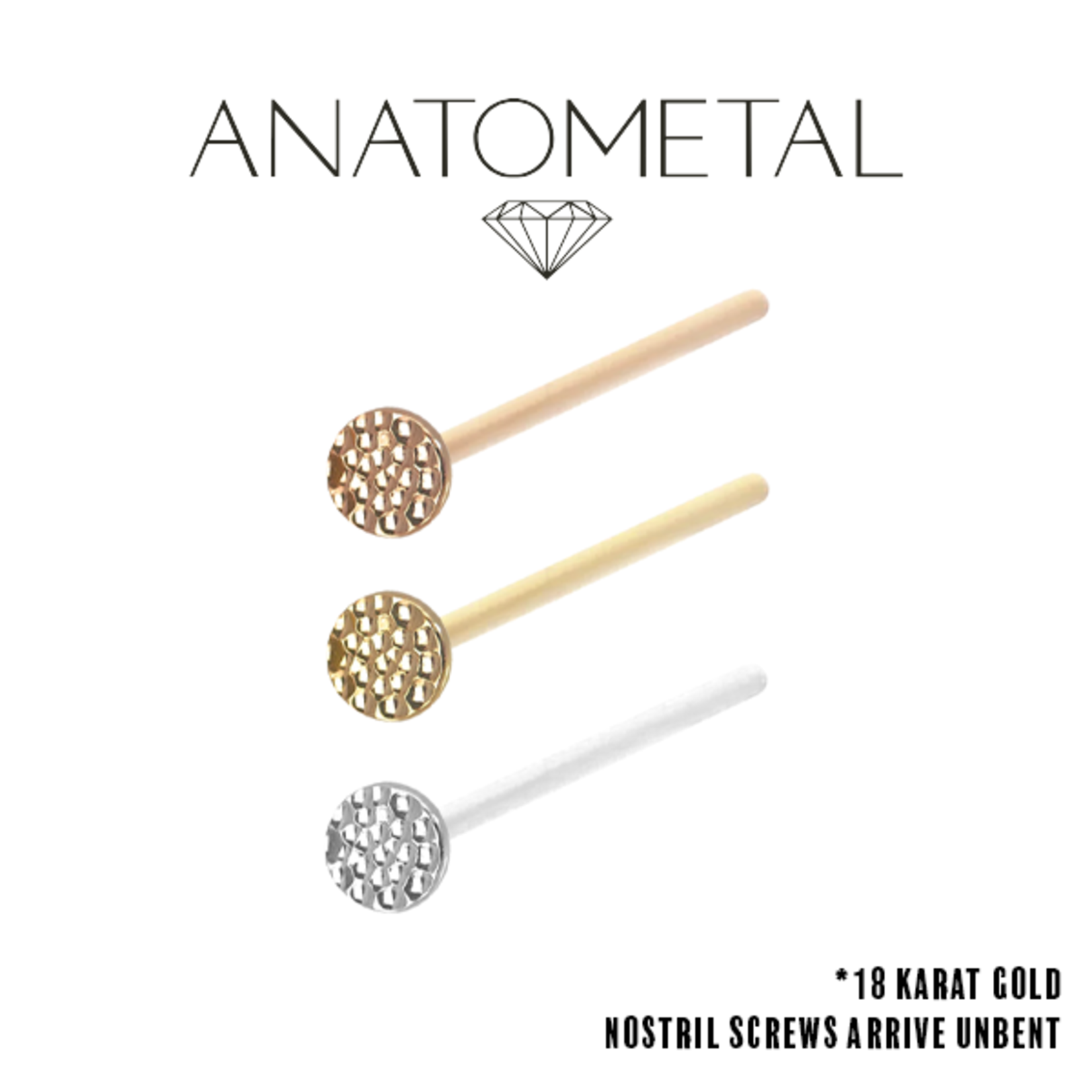 Anatometal Anatometal 20g 2.0 hammered disk nostril screw