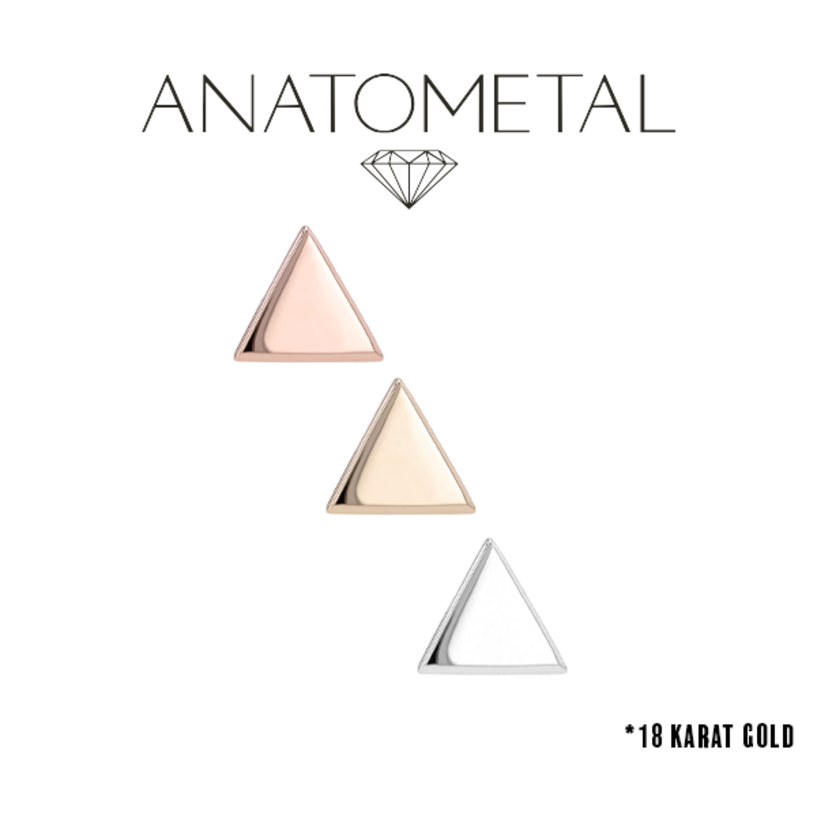 Anatometal Anatometal 16g gold Triangle threaded end