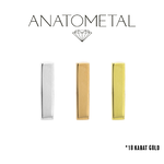 Anatometal Anatometal 16g Gold Rectangle Threaded End