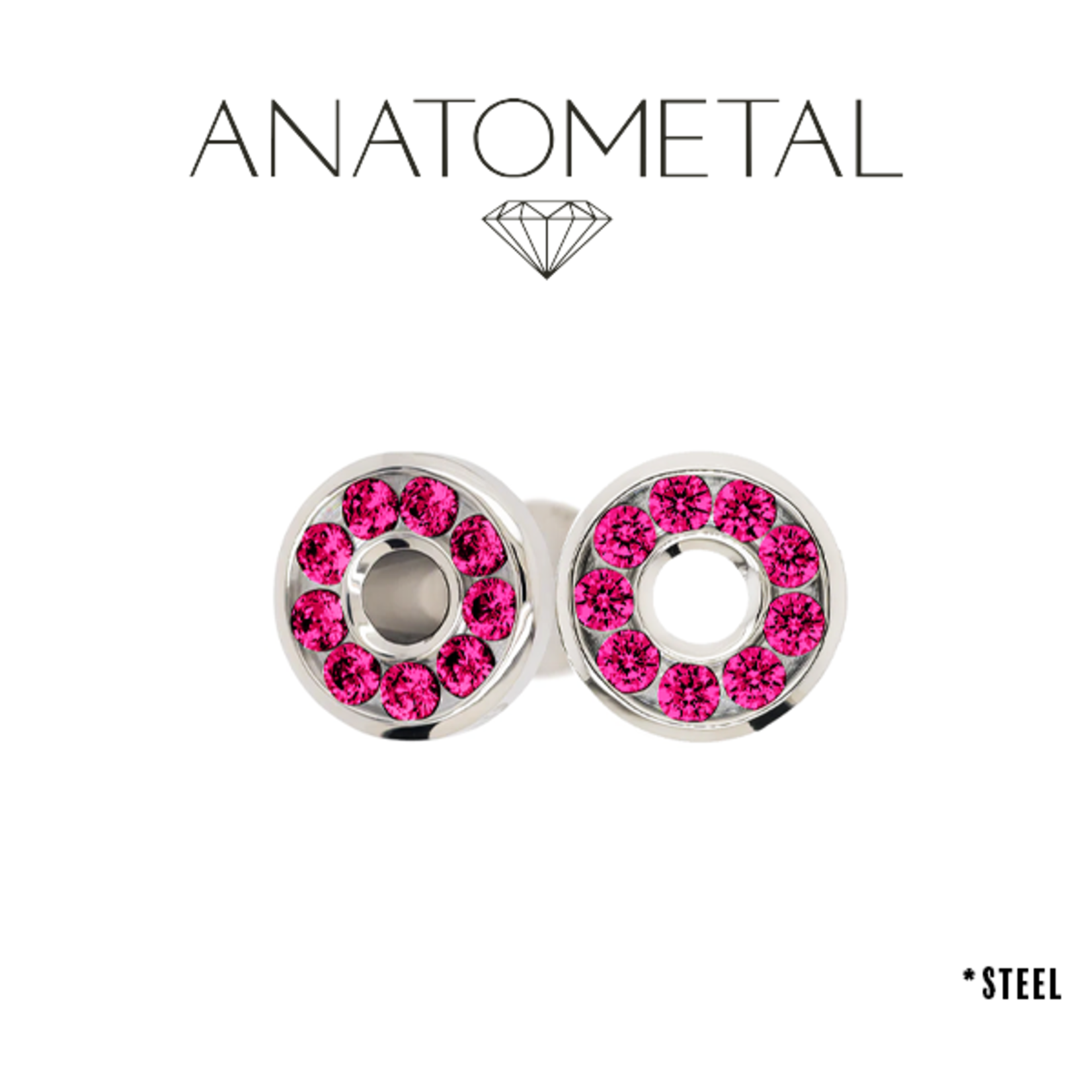 Anatometal Anatometal Steel Double Flared Gemmed Eyelets