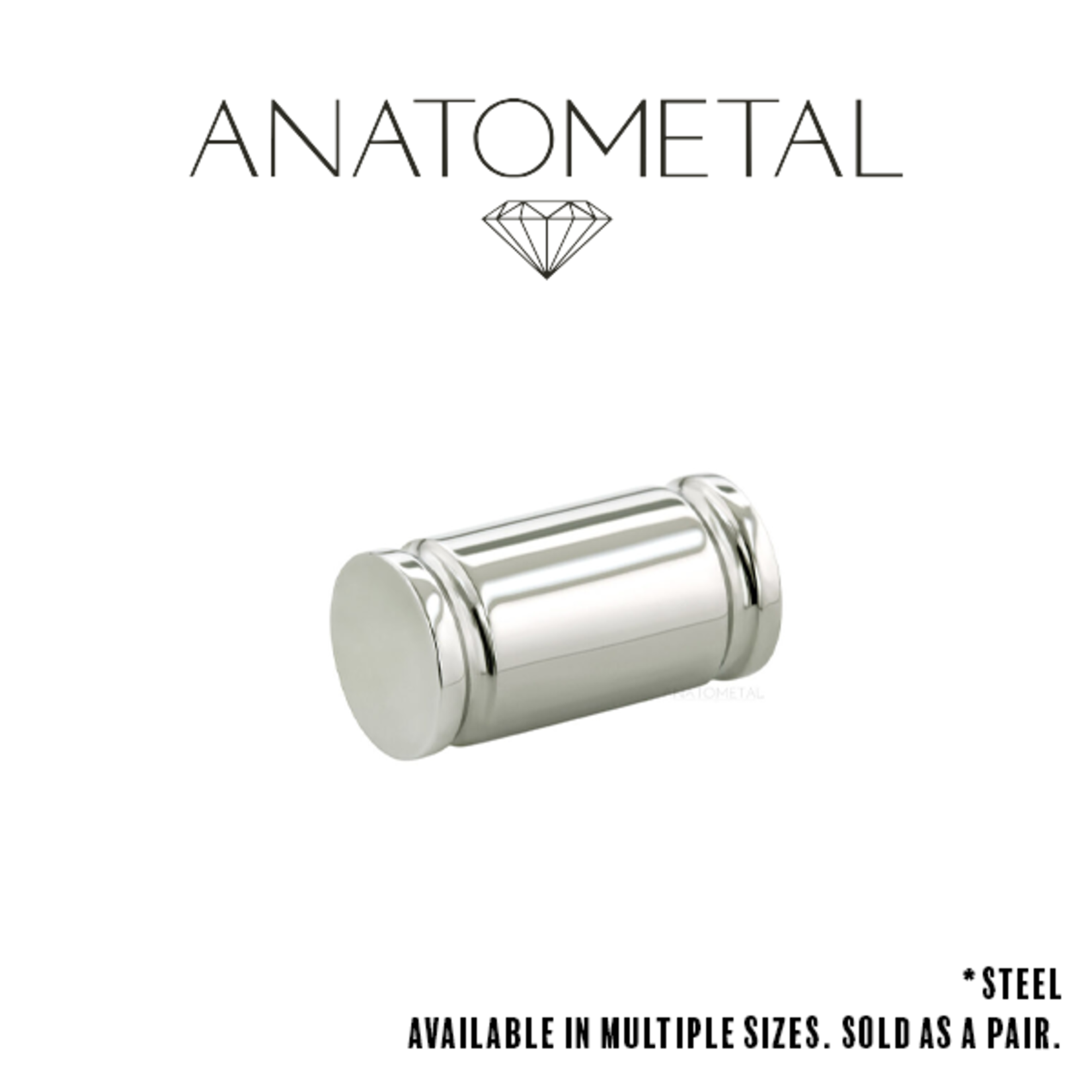 Anatometal Anatometal flareless solid steel plug (pair)