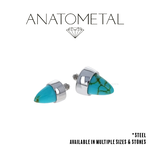 Anatometal Anatometal 16g Steel Bullet-Cut Stone