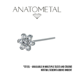 Anatometal Anatometal Steel 1.0mm Flower Nostril Screw