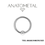 Anatometal Anatometal 6g Steel Captive Bead Ring