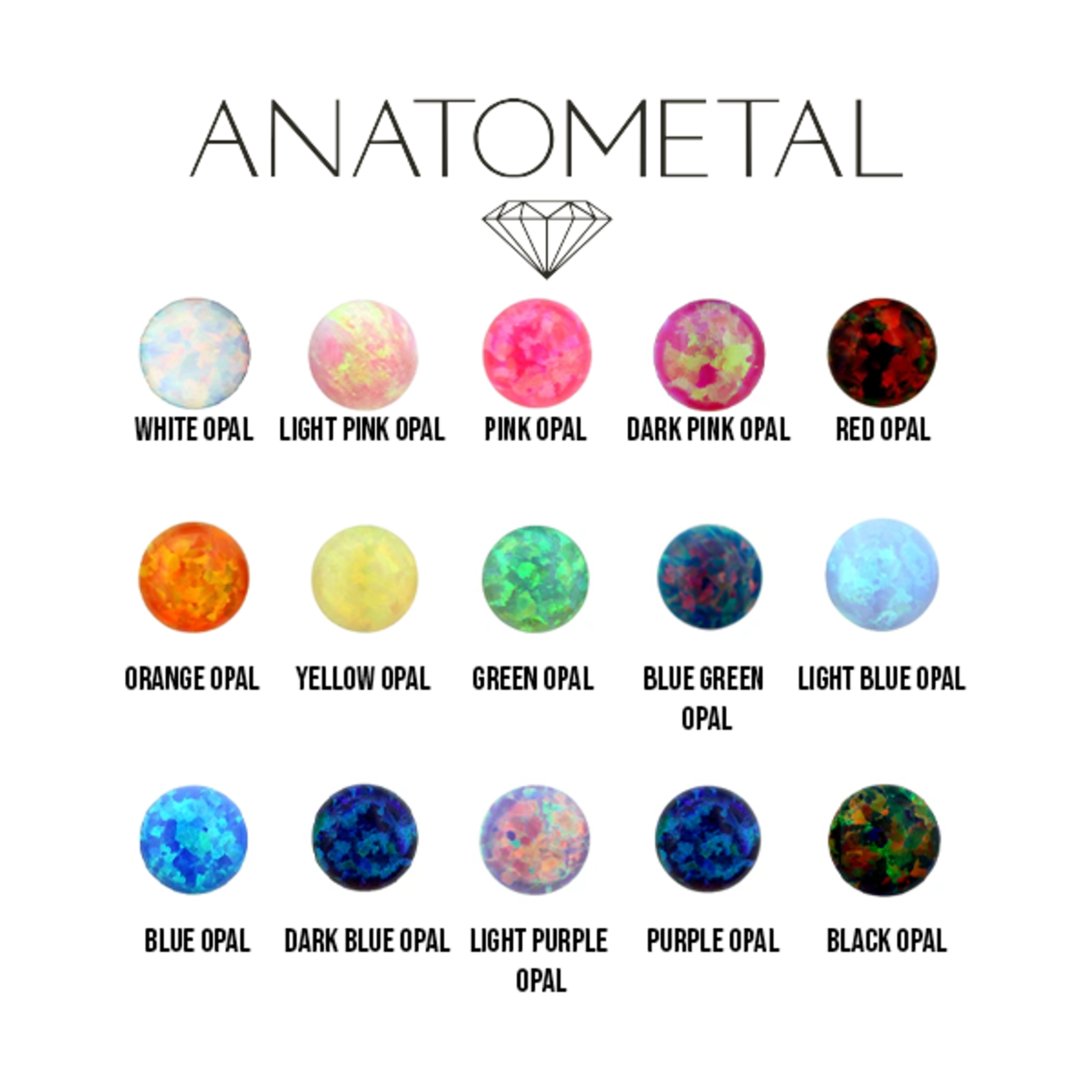 Anatometal Anatometal 12g Ti side set threaded gem barbell